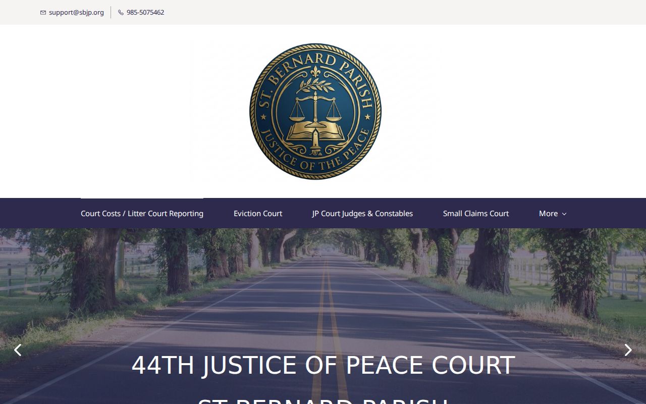 St. Bernard Parish case search Justice of the Peace court information