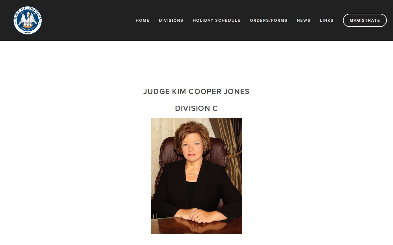 St. Bernard Parish court calendar Division C contact panel